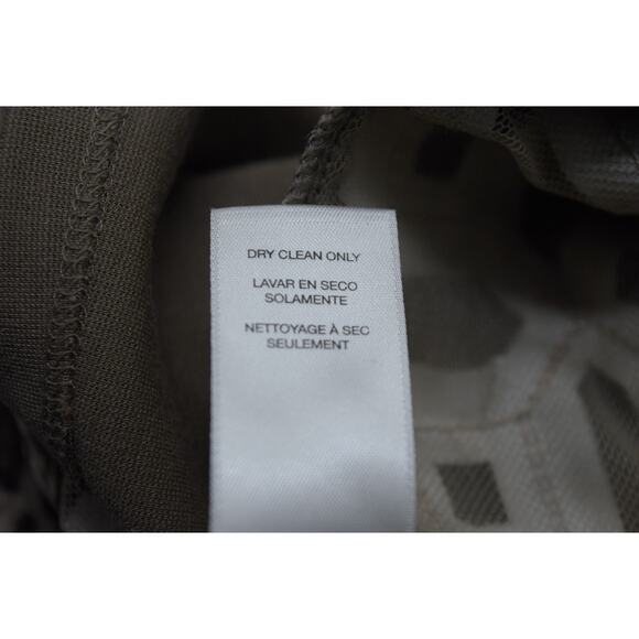 Chico's Khaki & Leopard Print Mesh Duster Open Front Jacket Sz S Career Dressy - Picture 10 of 12